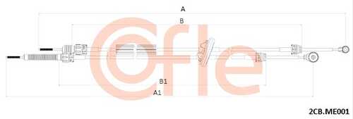 Трос кпп COFLE 92.2CB.ME001