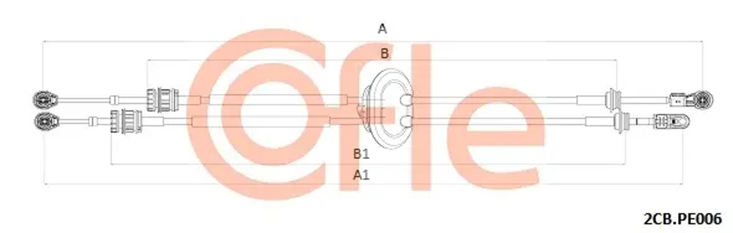 Трос кпп COFLE 92.2CB.PE006