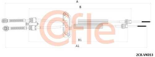 Трос кпп COFLE 92.2CB.VK013