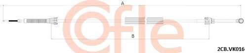 Трос кпп COFLE 92.2CB.VK016