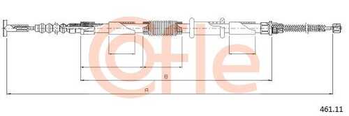 92.461.11 COFLE Трос стояночного тормоза