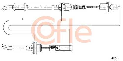 Трос сцепления COFLE 92.462.6