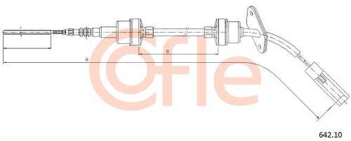 Трос сцепления COFLE 92.642.10
