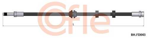 92.BH.FD043 COFLE Шланг тормозной передн FORD Mondeo 93- / Cougar 98-