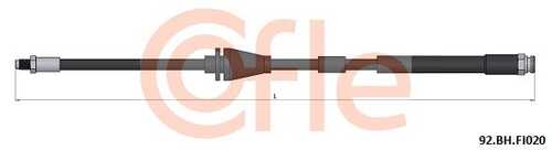 Шланг тормозной передн fiat punto 99- COFLE 92.BH.FI020