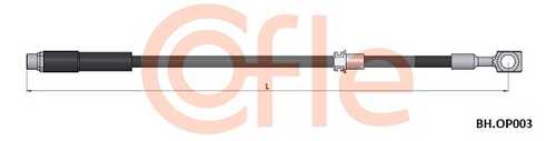 92.BH.OP003 COFLE Шланг тормозной передн OPEL Signum 03- / Vectra C 03-