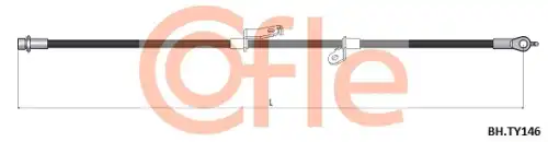 92.bh.ty146 шланг тормозной toyota auris/verso 06- COFLE 92.BH.TY146