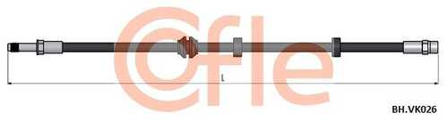 92.BH.VK026 COFLE Шланг тормозной передн VW Golf III 91- / Polo 97- / Vento 91- / Caddy II 95- \ SEAT Ibiza 93- / Cordoba 93-