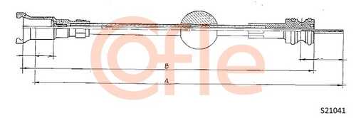 92.S21041 COFLE Трос спидометра PEUGEOT: 405 -93 920/ mm