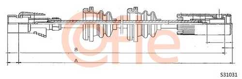Трос спидометра COFLE 92.S31031