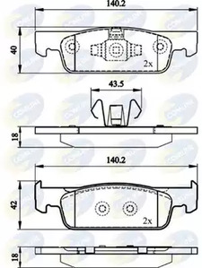 Тормозные колодки COMLINE CBP02144