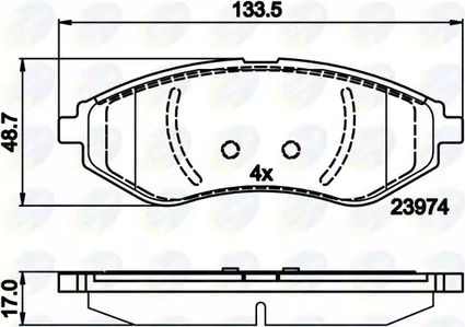 КОЛОДКИ ПЕР COMLINE CBP01598