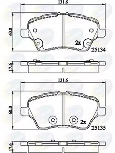 Тормозные колодки COMLINE CBP02197