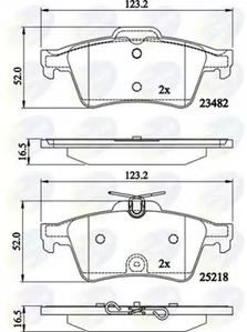 Колодки pgt 508 10 - COMLINE CBP02198
