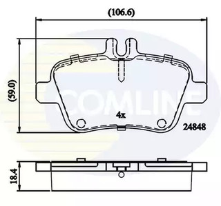 КОЛОДКИ ЗАД COMLINE CBP02209