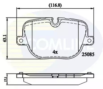 Тормозные колодки COMLINE CBP02212