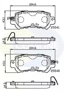 Колодки зад COMLINE CBP32241