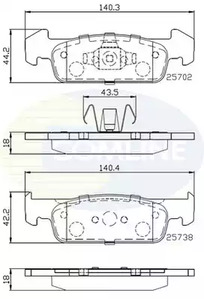 Тормозные колодки COMLINE CBP02223