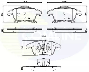 CBP32286 COMLINE КОЛОДКИ FRD MONDEO 14-