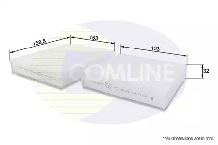 EKF101 COMLINE Фильтр салона