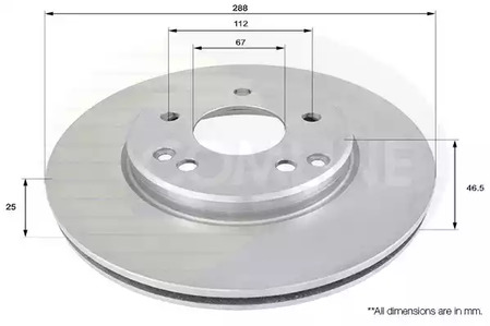 Тормозные диски COMLINE ADC1603V