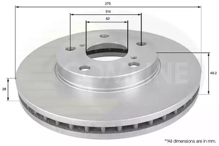 Тормозные диски COMLINE ADC0145V