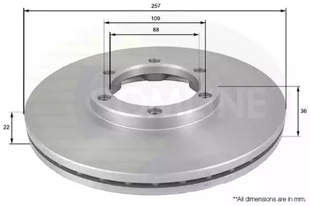 Тормозные диски COMLINE ADC0702V
