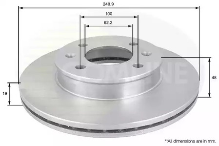 ADC1039V COMLINE Тормозные диски