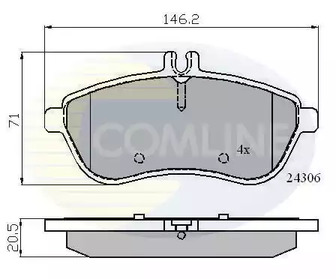 Колодки тормозные дисковые COMLINE CBP01786