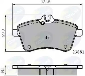 Колодки тормозные дисковые COMLINE CBP01723