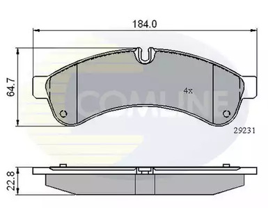 Колодки тормозные дисковые COMLINE CBP01727