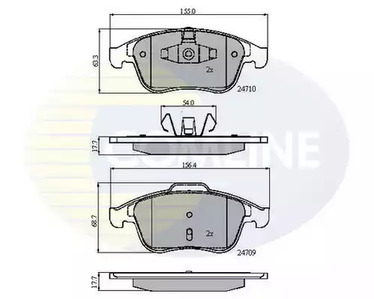 CBP01725 COMLINE Колодки тормозные дисковые