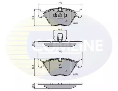 CBP01744 COMLINE Колодки тормозные