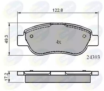 Колодки тормозные дисковые COMLINE CBP01738