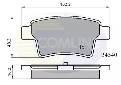 Колодки тормозные дисковые задние комплект COMLINE CBP01713