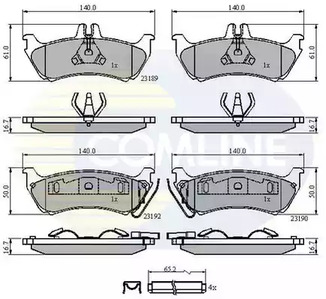 Колодки тормозные дисковые COMLINE CBP31148