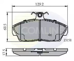 Комплект тормозных колодок, дисковый тормоз COMLINE CBP0232