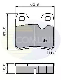 Колодки тормозные дисковые COMLINE CBP0117