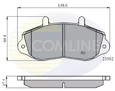 Колодки тормозные дисковые COMLINE CBP01021
