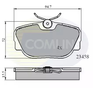 Колодки тормозные COMLINE CBP01093