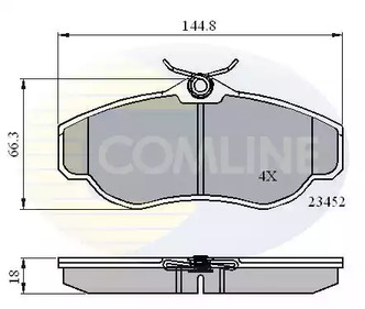 Колодки тормозные COMLINE CBP0162