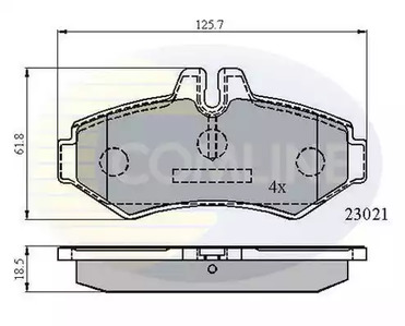 Комплект тормозных колодок, дисковый тормоз COMLINE CBP0914