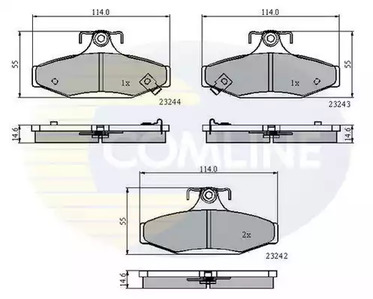 Колодки тормозные дисковые COMLINE CBP3586