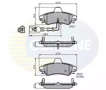 Колодки тормозные дисковые COMLINE CBP11235