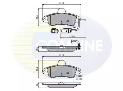 Колодки тормозные дисковые COMLINE CBP2470