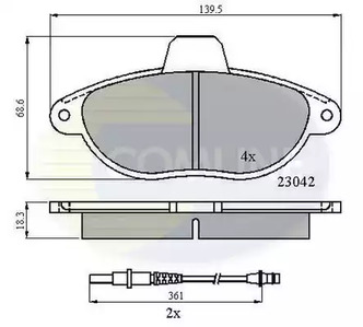 Колодки тормозные дисковые COMLINE CBP2714