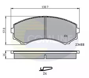 CBP3172 COMLINE Колодки тормозные дисковые