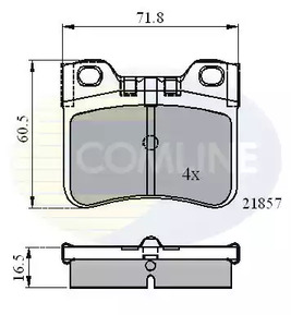 Колодки тормозные дисковые COMLINE CBP0771