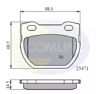 Комплект тормозных колодок дисковый тормоз COMLINE CBP01078