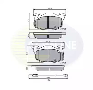 CBP2258 COMLINE Комплект тормозных колодок, дисковый тормоз